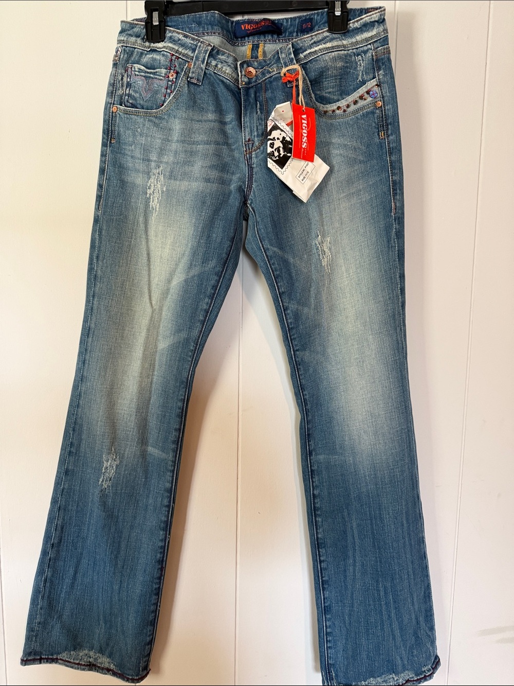Vigoss Light Blue Bootcut Jeans with Subtle Distress